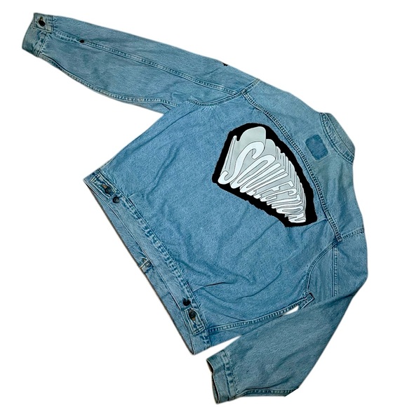 Vintage Levi's Blue Denim Jacket with Soulection Patches added - Picture 3 of 9